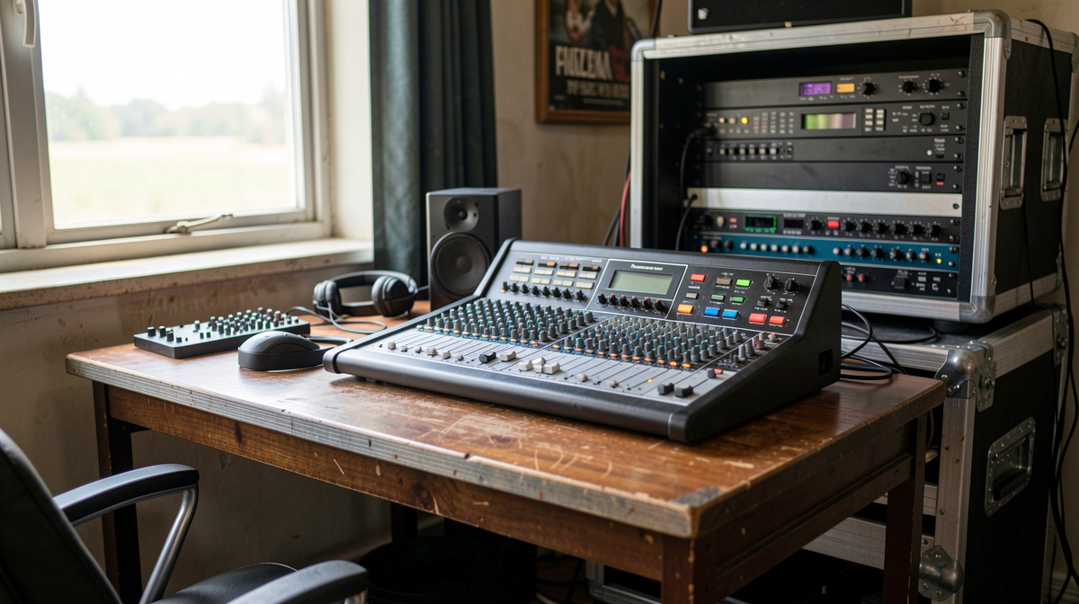 a backstage entertainment desk